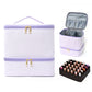 Stylish Striped Cosmetic Pouch with Dual Compartments