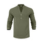 Autumn Casual Henley T-Shirt for Men 
