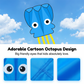 Portable Cartoon Octopus Kite for Kids