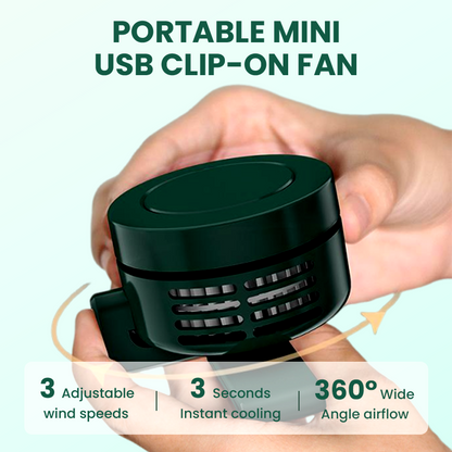 📢📢⏰Portable Mini USB Clip-On Fan