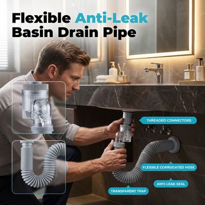Universal Quick-Connect Basin Drain Pipe