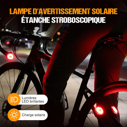 Lampe d’Avertissement Solaire Étanche Stroboscopique