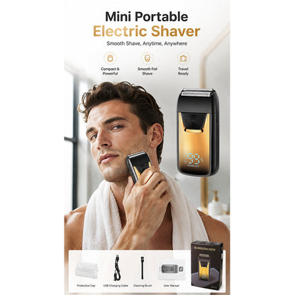 Mini Portable Electric Shaver with LED Display