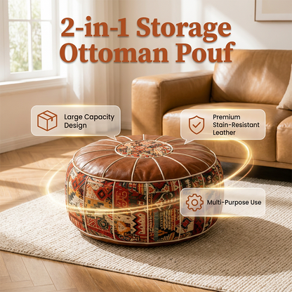 🎅Christmas HOT SALE 50% OFF💥Multifunctional Storage Ottoman Pouf