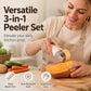 3-in-1 Vegetable Peeler and Grater with 420 Stainless Steel Blades