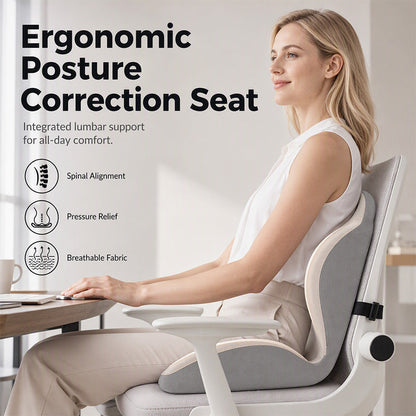 🪑 54% OFF! Ergonomic Memory Foam Seat Cushion – Back Support for Home, Office & Car 💺