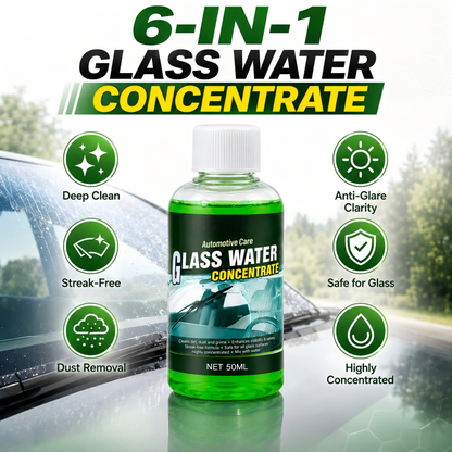 🔥50% OFF! Automotive Glass Water Concentrate – Just Dilute & Pour! Streak-Free Visibility, Fights Bugs & Road Grime! 🚗✨