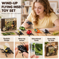 Wind-Up Winged Insect Simulation Toy Set with Educational Cards
