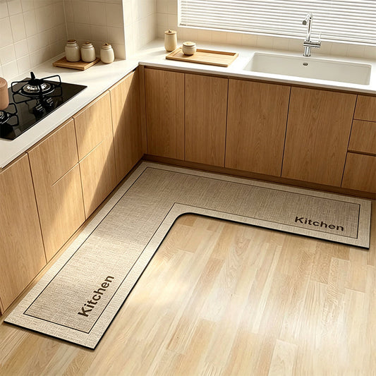 🥳2026 HOT SALE🥳💞50K+ SOLD! 🍳💧 LIMITED-TIME 50% OFF! Quick-Dry Kitchen Mat – L-shape diatomite, absorbs water & oil, non-slip. Keeps kitchen dry & safe! 🛡️✅