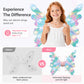 Electric Butterfly Wings Set, Moving Fairy Wings with Music and LED Lights, Light up Glowing Angel Wings Costume