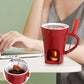 🍫🎄50% OFF NOW! Ceramic Chocolate Fondue Mug – Tealight Melting Cup for Chocolate & Cheese, Portable Dipping Pot for Romantic Date, Family Party & Christmas Gatherin