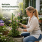 Green Plastic Plant Support Stakes with Adjustable Clasps for Garden Flowers
