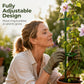 Green Plastic Plant Support Stakes with Adjustable Clasps for Garden Flowers