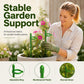 Green Plastic Plant Support Stakes with Adjustable Clasps for Garden Flowers