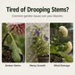 Green Plastic Plant Support Stakes with Adjustable Clasps for Garden Flowers