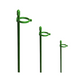 Green Plastic Plant Support Stakes with Adjustable Clasps for Garden Flowers
