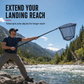 Aluminum Alloy Telescopic Folding Triangular Fishing Landing Net Floating Reinforced Hand Net for Lure Fishing