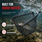 Aluminum Alloy Telescopic Folding Triangular Fishing Landing Net Floating Reinforced Hand Net for Lure Fishing