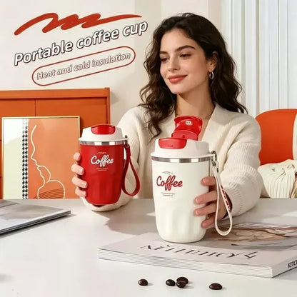 ☕ Smart Thermal Cup: LED Temp Display, 316 Steel, 12H Insulation, Leakproof,